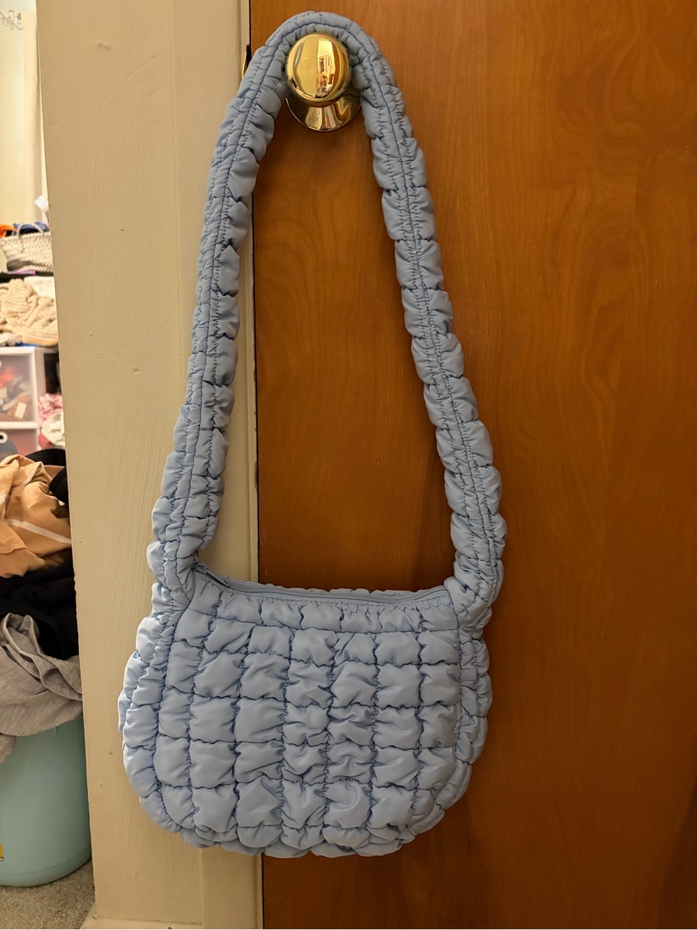 Wild Fable Light Blue Quilted Shoulder Bag, Crossbody, Like New!